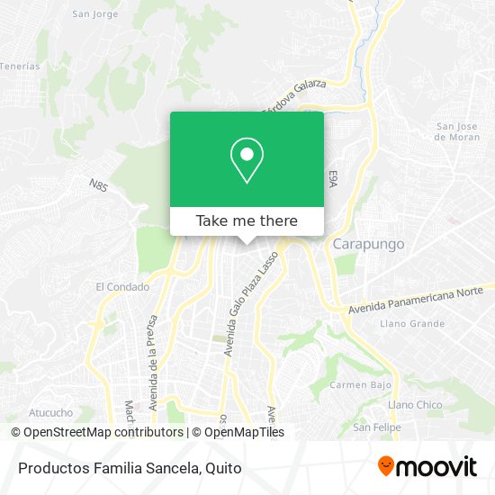 Mapa de Productos Familia Sancela