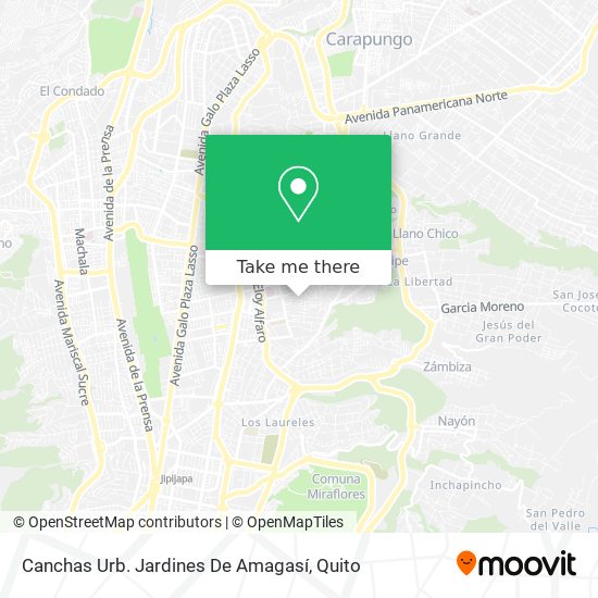 Canchas Urb. Jardines De Amagasí map