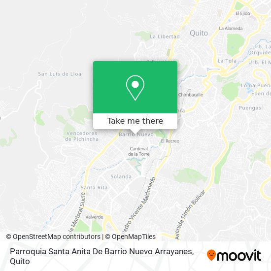 Mapa de Parroquia Santa Anita De Barrio Nuevo Arrayanes