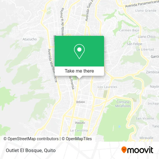 Outlet El Bosque map