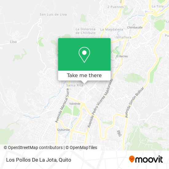 Los Pollos De La Jota map