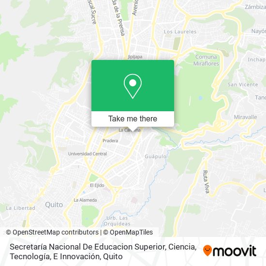 Secretaría Nacional De Educacion Superior, Ciencia, Tecnología, E Innovación map