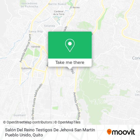 Salón Del Reino Testigos De Jehová San Martín Pueblo Unido map