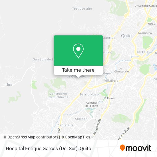 Hospital Enrique Garces (Del Sur) map