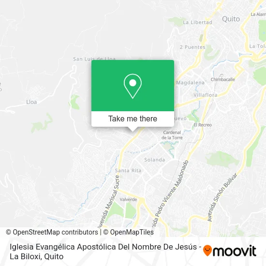 Mapa de Iglesia Evangélica Apostólica Del Nombre De Jesús - La Biloxi