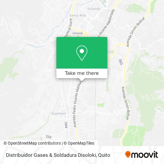 Mapa de Distribuidor Gases & Soldadura Disoloki