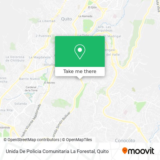 Mapa de Unida De Policia Comunitaria La Forestal