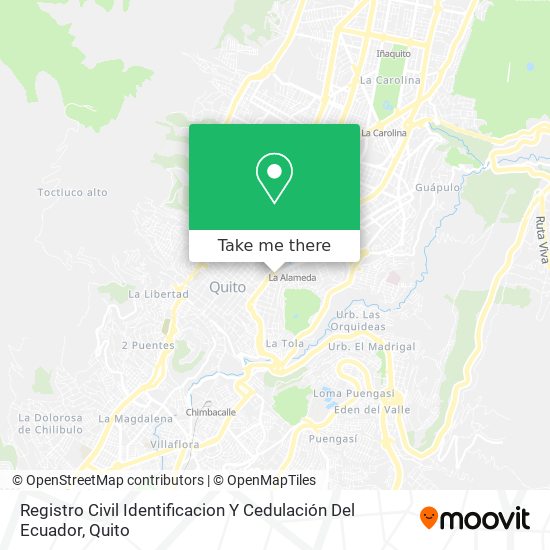 Registro Civil Identificacion Y Cedulación Del Ecuador map