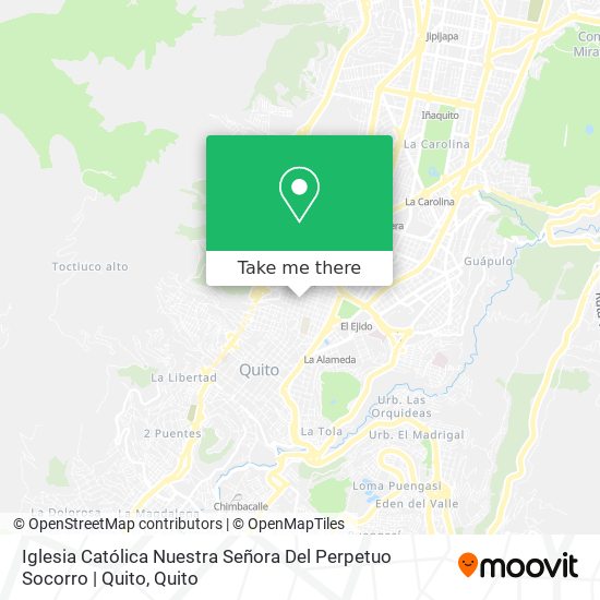 Mapa de Iglesia Católica Nuestra Señora Del Perpetuo Socorro | Quito