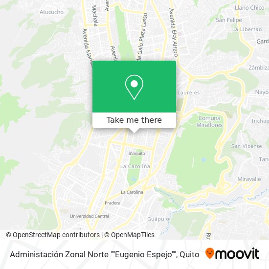 Administación Zonal Norte ""Eugenio Espejo"" map
