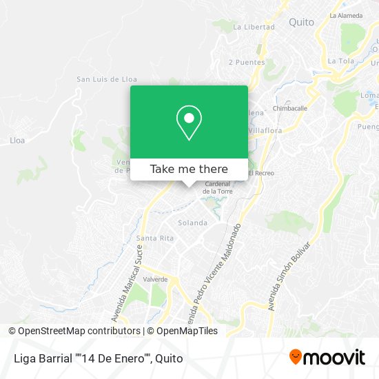 Mapa de Liga Barrial ""14 De Enero""
