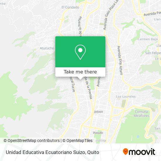 Unidad Educativa Ecuatoriano Suizo map