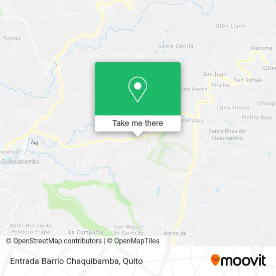 Entrada Barrio Chaquibamba map