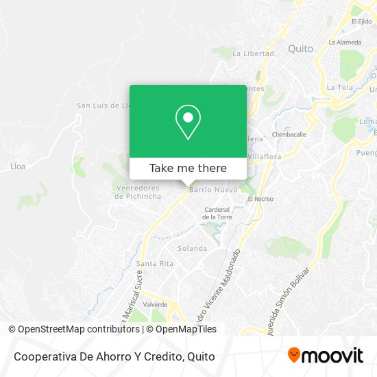 Mapa de Cooperativa De Ahorro Y Credito