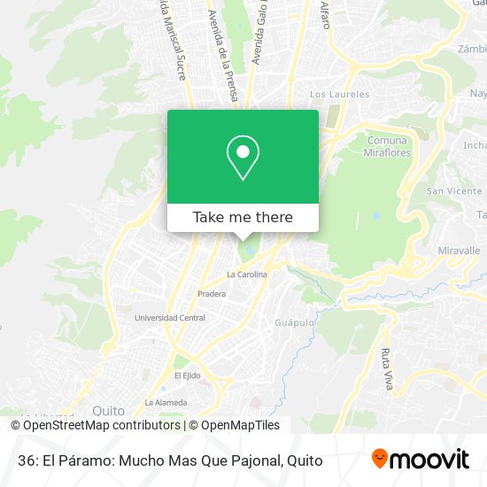 36: El Páramo: Mucho Mas Que Pajonal map