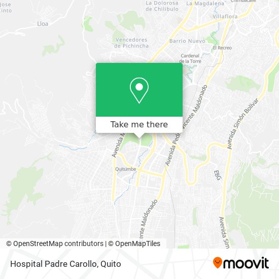 Mapa de Hospital Padre Carollo