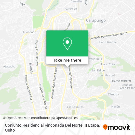 Mapa de Conjunto Residencial Rinconada Del Norte III Etapa