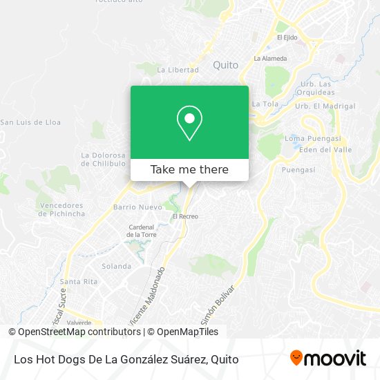 Mapa de Los Hot Dogs De La González Suárez