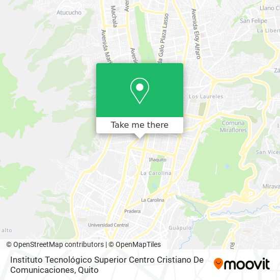 Instituto Tecnológico Superior Centro Cristiano De Comunicaciones map