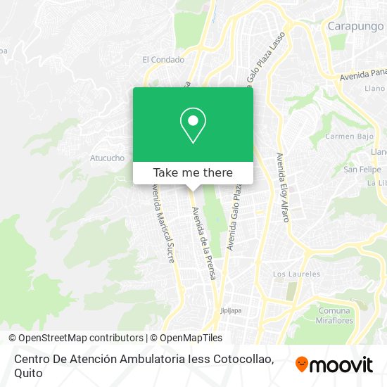 Mapa de Centro De Atención Ambulatoria Iess Cotocollao