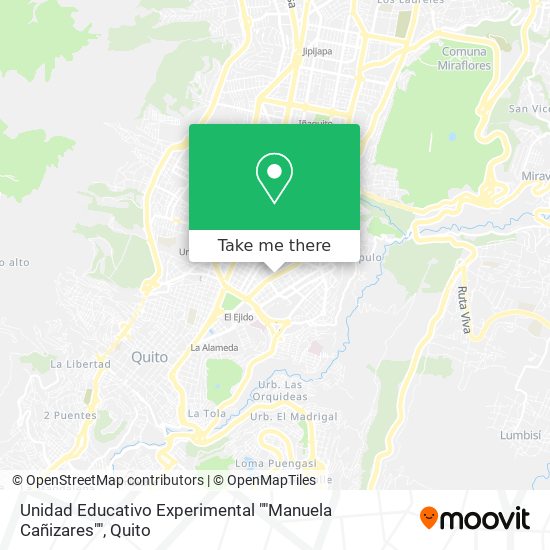 Unidad Educativo Experimental ""Manuela Cañizares"" map