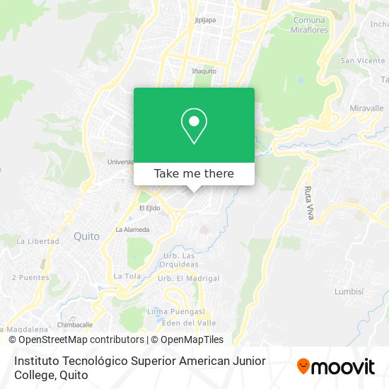 Mapa de Instituto Tecnológico Superior American Junior College