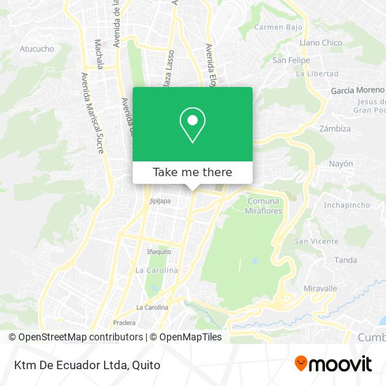 Mapa de Ktm De Ecuador Ltda