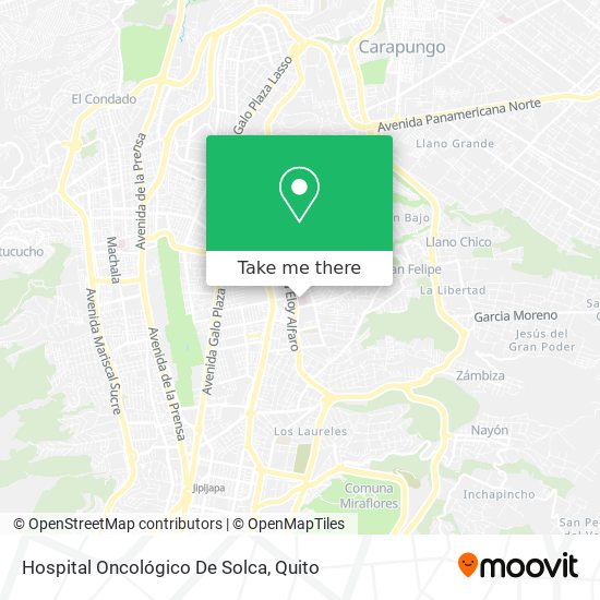 Mapa de Hospital Oncológico De Solca