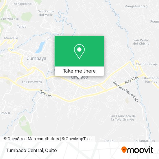 Tumbaco Central map