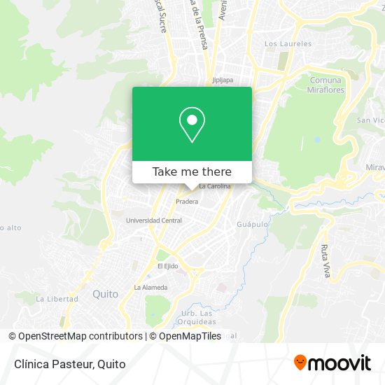 Mapa de Clínica Pasteur