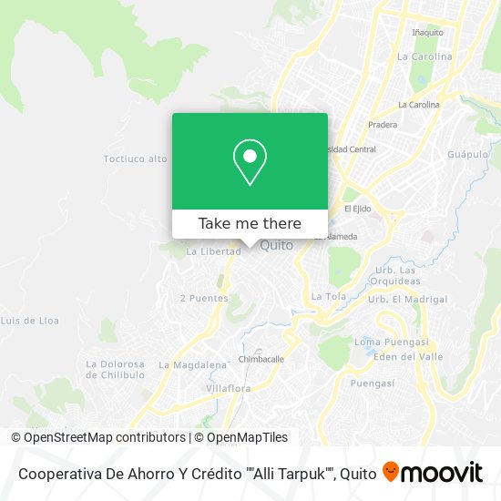 Cooperativa De Ahorro Y Crédito ""Alli Tarpuk"" map