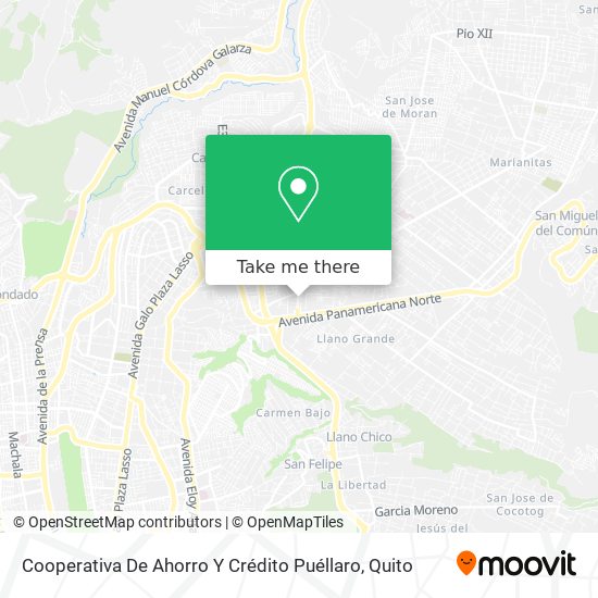 Cooperativa De Ahorro Y Crédito Puéllaro map