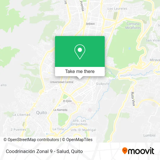 Mapa de Coodrinación Zonal 9 - Salud