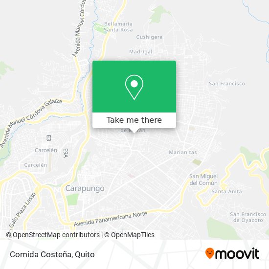 Mapa de Comida Costeña