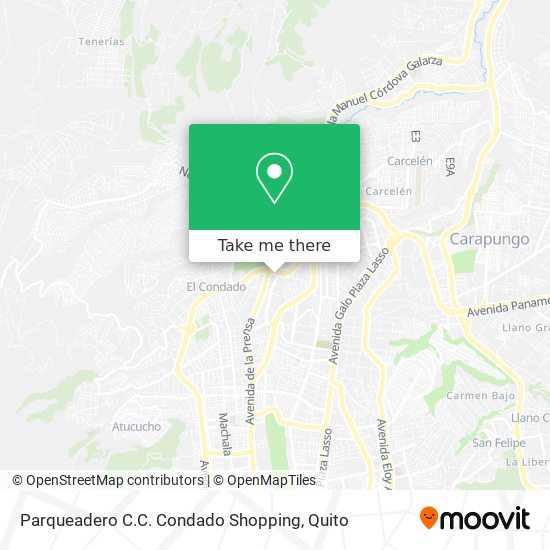 Parqueadero C.C. Condado Shopping map