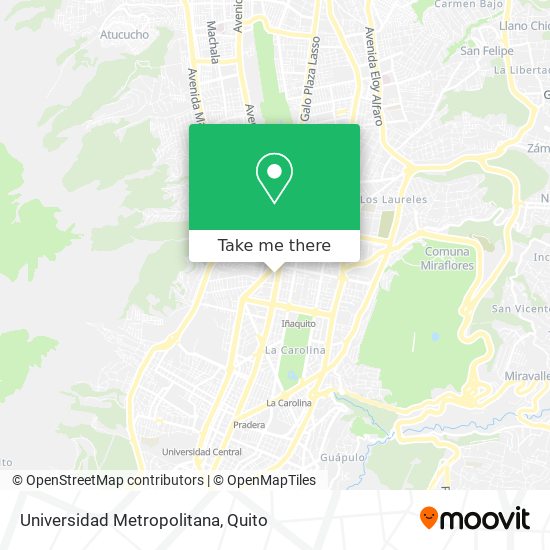 Mapa de Universidad Metropolitana