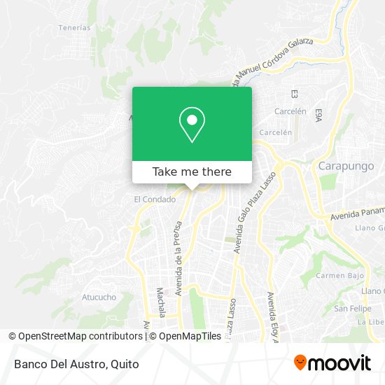 Mapa de Banco Del Austro