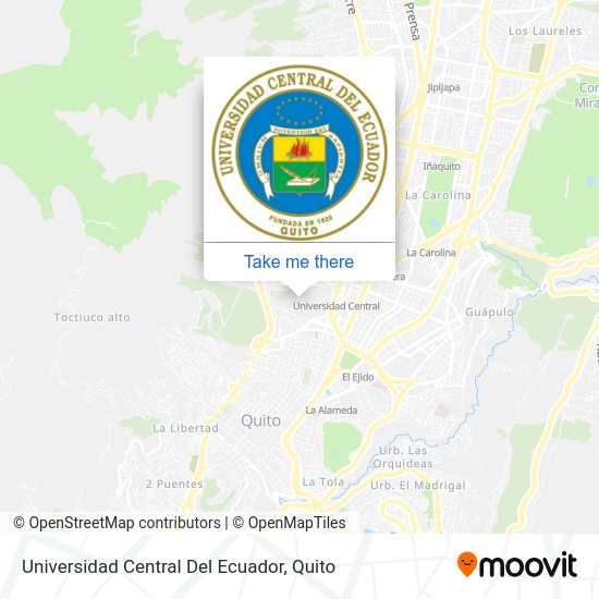Mapa de Universidad Central Del Ecuador