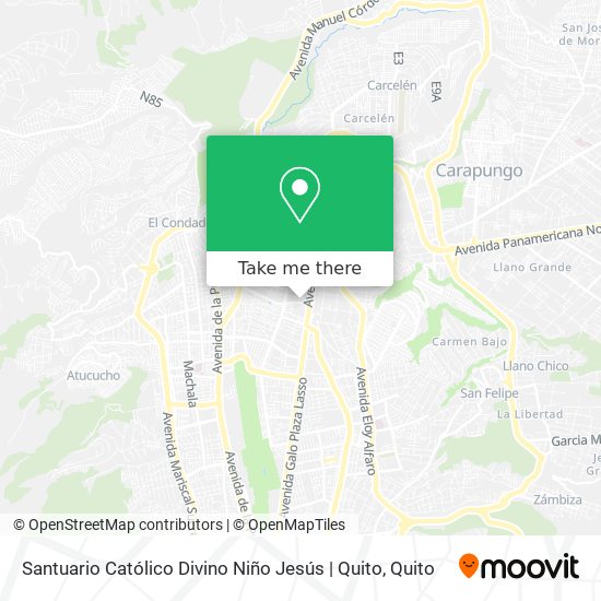 Mapa de Santuario Católico Divino Niño Jesús | Quito