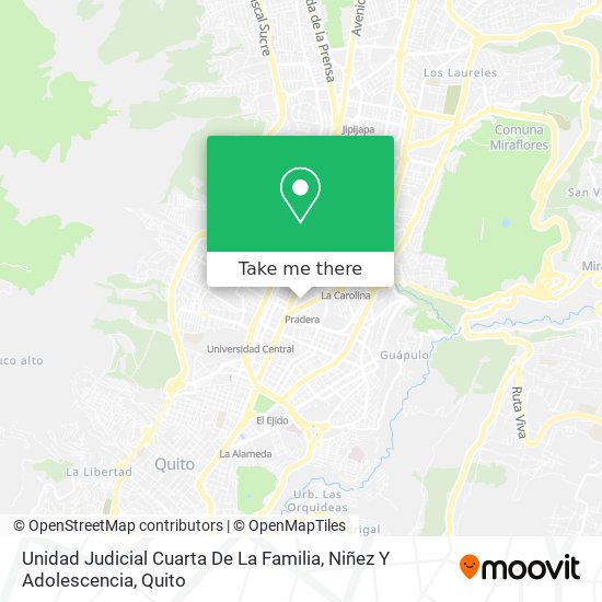 Unidad Judicial Cuarta De La Familia, Niñez Y Adolescencia map