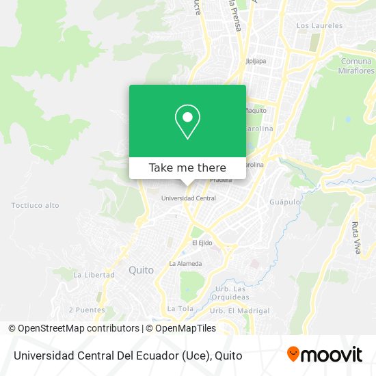 Mapa de Universidad Central Del Ecuador (Uce)