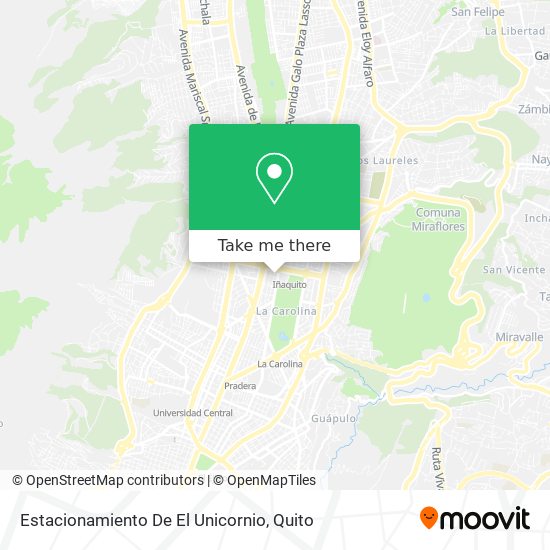 Mapa de Estacionamiento De El Unicornio