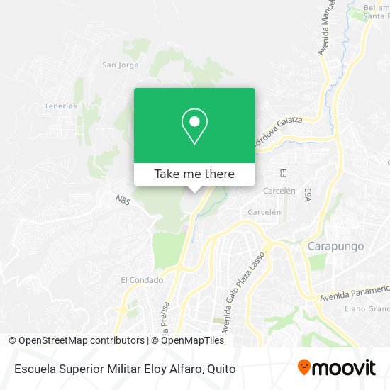 Mapa de Escuela Superior Militar Eloy Alfaro
