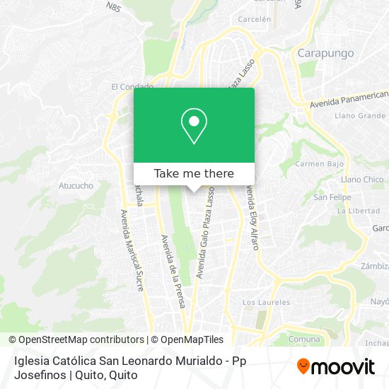 Iglesia Católica San Leonardo Murialdo - Pp Josefinos | Quito map