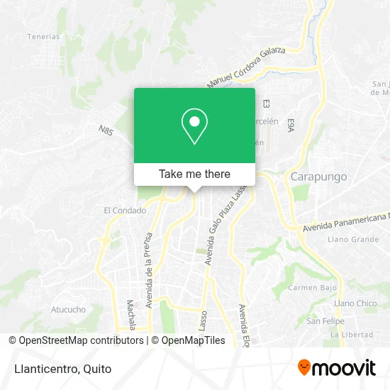 Llanticentro map