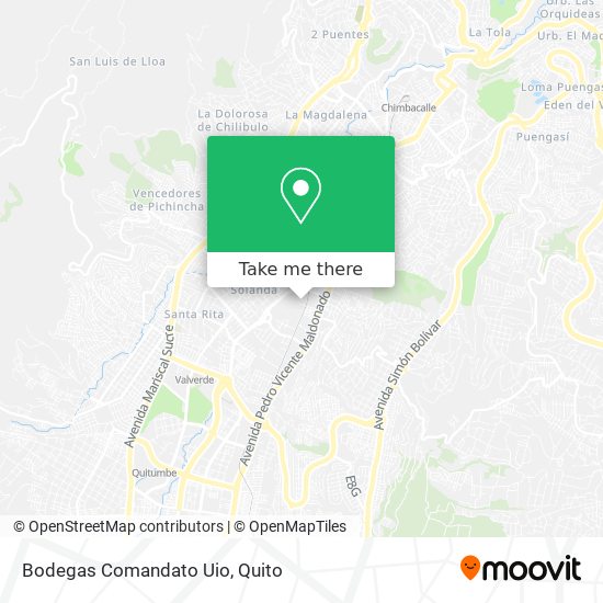 Mapa de Bodegas Comandato Uio
