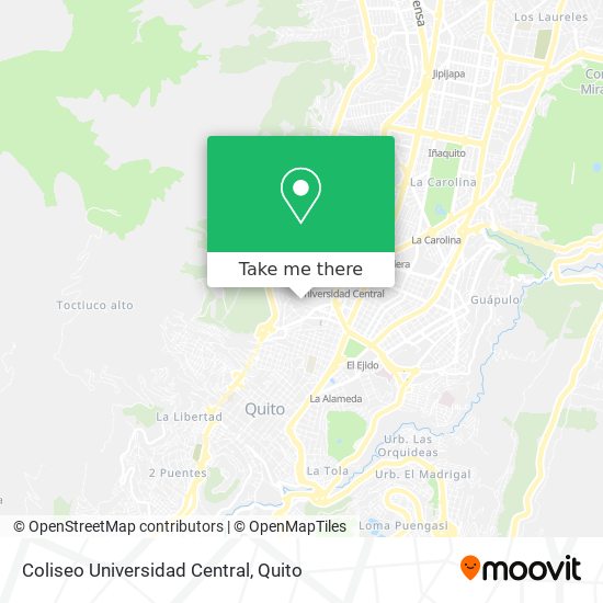 Mapa de Coliseo Universidad Central