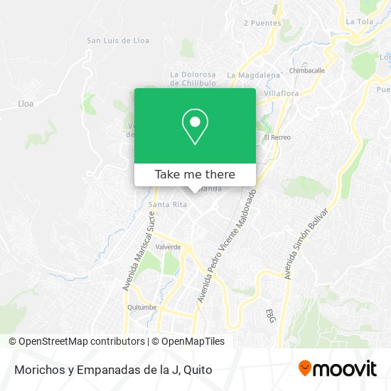 Morichos y Empanadas de la J map