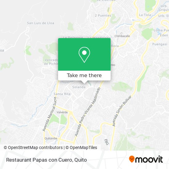Mapa de Restaurant Papas con Cuero