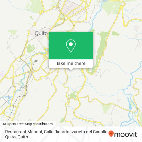 Mapa de Restaurant Marisol, Calle Ricardo Izurieta del Castillo Quito